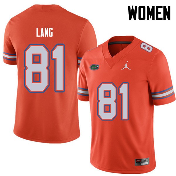Jordan Brand Women #81 Dante Lang Florida Gators College Football Jerseys Orange